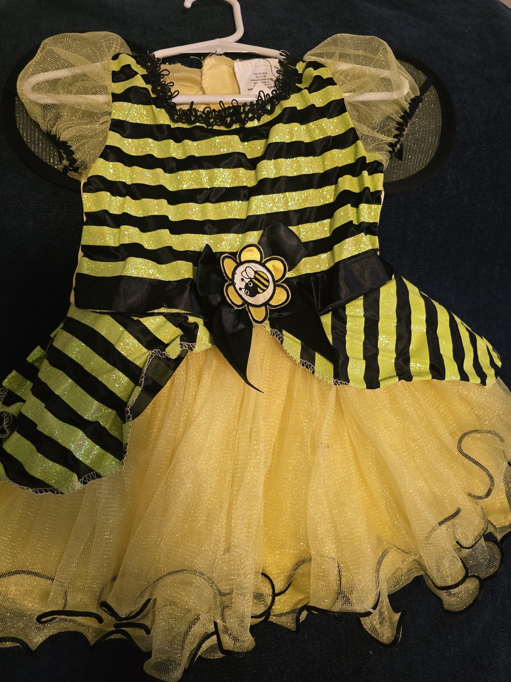 Bumble Bee Costume Dress with Wings Size 12-18M NWOT Halloween
